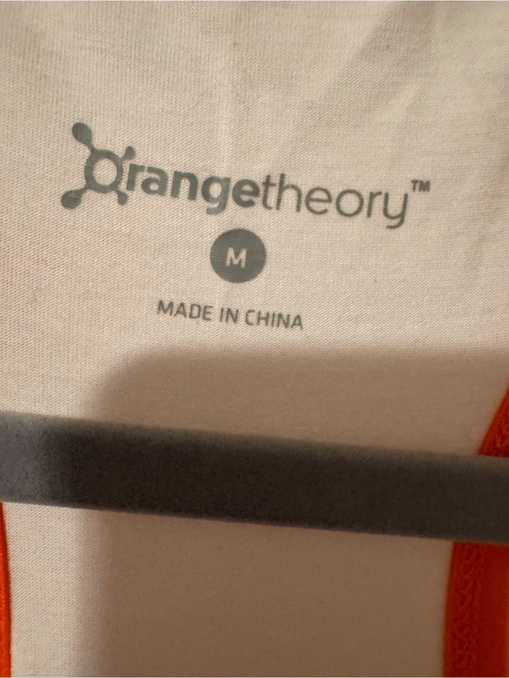 Orangetheory White Tank with Orange Trim and Logo - Picture 3 of 3